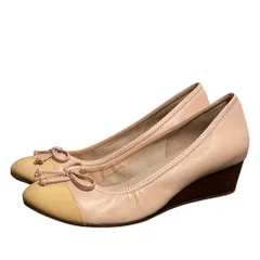 美品 COLE HAAN コールハーン NIKE AIR ウェッジソールパンプス サイズ6B 23cm程度 ピンク レディース 古着 中古 USED