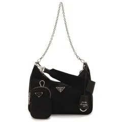 PRADA トライアングルロゴ Re-Edition 2005 リエディション ミニバッグ 2WAY ショルダーバッグ ナイロン NERO ブラック 黒 シルバー金具 1BH204