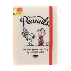 スヌーピー ポケットファイル ゴムバンド付きクリアファイル5P＋F A4 AMERICAN TASTE12 アイスクリーム ピーナッツ サンスター文具 新学期準備文具 キャラクター グッズ 
