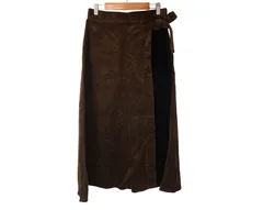 k04250311090　ZARA　Mサイズ　茶×黒　　スカート　ロング/マキシ　秋冬