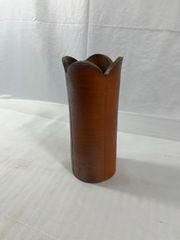作家物・陶印あり】常滑焼 筒花入 観世水紋 花瓶 花器 寸胴 華道具 