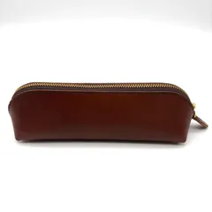 ★フレッシャーズセール★栃木レザーペンケース　日本製　ダークブラウン