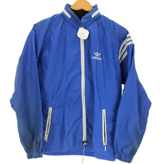 アディダス adidas 80s デサント製 トレフォイルロゴ刺繍 ナイロンジャケット メンズ 表記無 