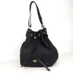 COACH コーチ 2way 巾着ショルダーバッグ レザー 20-250(6)