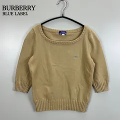 BURBERRY BLUE LABEL 00s y2k archive cotton knit sweater 38 M バーバリーブルーレーベル コットンニット 短丈 セーター 平成 三陽商会