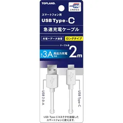【新品】 USB Type-C急速充電ケーブル 2M 1個 1