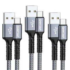 【新品】 GHNTJAP USB Type C ケーブル 1M 【3本セット】 USB A to USB C ケーブル 3A急速充電 QC3.0/2.0対応 iPhone15/Galaxy/Pixel/Xperia/LG等タイプc機器対応 ナイロン編み 0