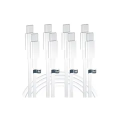 【新品】 USB C ケーブル タイプc 1M/2M 各２本 PD対応 60W超急速充電 断線防止 高速データ転送 Type-C to Type-Cケーブル for iPhone 16/15 Pro/Plus/Pro Max MacBook iPad Ga 0