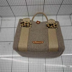 ◇ Θ トプカピ TOPKAPI TREASURE レオパード切替ウールトートバッグ レディース E  【1602130007738】