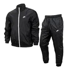 NIKE [ナイキ] NSW SPE LND ストレッチウーブン トラックスーツ 裏地メッシュ ウインドアップスーツ ウィンドブレーカー ジャケット×ロングパンツ 上下セット メンズXL(176-185cm) 国内正規品 DR3338 ブラック/ホワイト 