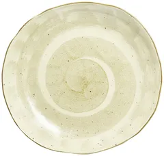 【人気商品】美濃焼 粉引 渦柄 カレー皿 パスタ皿 長辺約25×23cm 楕円 オーバル 皿 電子レンジ 食洗機対応 和食器 日本製 133-60803