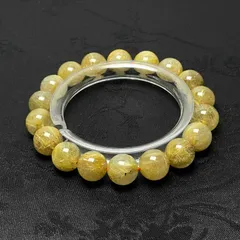 天然美品★【30A太陽花タイチンルチル】★黄金針水晶ブレスレット 天然石 金運 10.8-11.1mm ZB10292