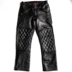 【極美品】westride【LEATHER LONGRIDER PADD PANTS】33 カウハイド レザー パンツ ウエストライド 26030264のサムネイル