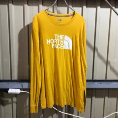 2167 THE NORTH FACE ロンT イエロー L ザ・ノースフェイス プリントロゴ 長袖カットソー 古着卸 アメリカ仕入