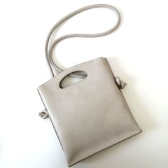 希少【美品】ヒロフ 2way グレー ハンドバッグ ショルダーバッグ