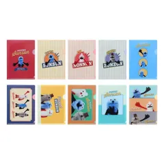 パペットスンスン クリアフォルダー クリアファイルミニ 全10種 20個入セット PUPPET SUNSUN サンスター文具 コレクション文具 まとめ買い BOX 日本製 キャラクター グッズ 