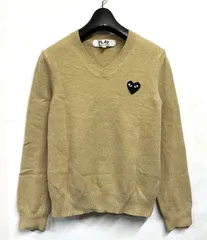 PLAY COMME des GARCONS｜プレイ コムデギャルソン  ハートワッペン Vネック ニット セーターのサムネイル