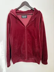 【最高傑作/日本製】WACKO MARIA ベロア パーカー L 刺繍ロゴ ボルドー