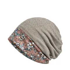[Liebendo] ニットキャップ 帽子 ニット帽子 レディース 医療用帽子 キャップ ケア帽子 ニット帽 ワッチキャップ ヘアバンド 秋 冬 室内帽子 おしゃれ 花柄 ニットキャップ プレゼント 女性 人気 可愛い かわ [グレー] [Free Size]