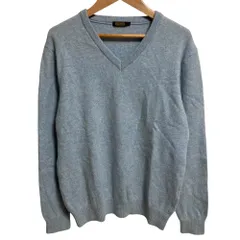 美品 ARAMIS アラミス カシミヤ100％ Vネック 長袖 ニット プルオーバー セーター L ライトブルー メンズ 古着 中古 USEDのサムネイル