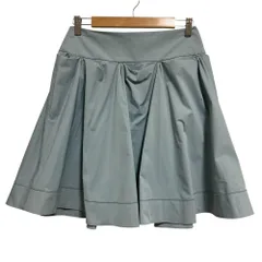 美品 FOXEY NEW YORK フォクシーニューヨーク ひざ丈 フレアスカート 40 ライトブルー レディース 古着 中古 USED