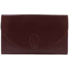 【CARTIER】カルティエ マストライン カーフ ボルドー レディース クラッチバッグ