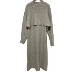 美品 willfully ウィルフリー アンサンブル ワンピース サイズF ベージュ レディース 古着 中古 USED