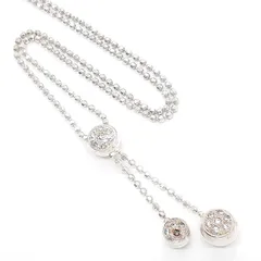 Folli Follie フォリフォリ ネックレス ペンダント ヴィンテージ SILVER 925 シルバー ジルコニア ボール スイング T6021834