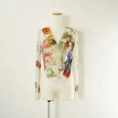 AMERI アメリ 2WAY SMOKE FLOWER SHEER TOP スモークフラワー シアートップ 前開き カーディガン トップス 透け感 長袖 Vネック 花柄