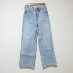美品 Levi's Altered リーバイス オルタード Wide Leg カットオフ ワイド デニムパンツ 24 ブルー レディース 古着 中古 USED