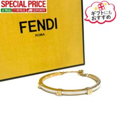 FENDI フェンディ エフイズ バゲット バングル ブレスレット ゴールド 