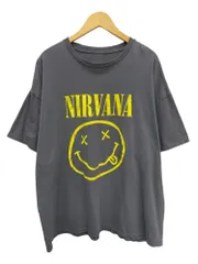 古着 NIRVANA ニルヴァーナ バンドTシャツ スマイルロゴ プリント 2XL グレー メンズ/045