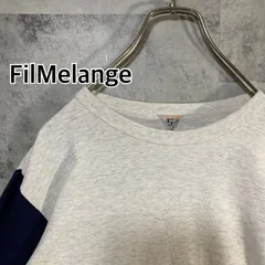 日本製 FilMelange フィルメランジェ 7分袖Tシャツ コットン ホワイト＆ネイビー 5のサムネイル
