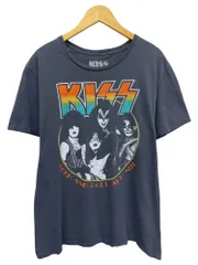 古着 KISS バンドTシャツ プリント ROCK AND ROLL ALL NITE L ダークグレー メンズ/045