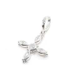 LOVE＆HATE ラブアンドヘイト ネックレス ペンダントトップ チャーム SILVER 925 シルバー ジルコニア クロス Loree Rodkin ローリーロドキン T6020201のサムネイル