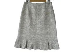 k01250221109　ANAYI　38　ピンク×白　Mサイズ程度　スカート　ミディアム丈　秋冬