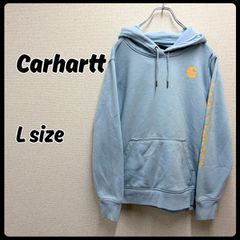 カーハート パーカー プルオーバー 袖プリント ピンク系 キッズ M(8-10 