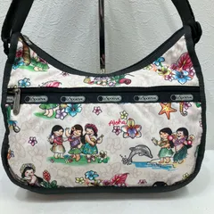 445　LeSportsac　レスポートサック　ショルダーバッグ　クラシックホーボー　ハワイ限定　ベージュ　レディース　花柄　フラダンス　フラガール　イルカ　ハイビスカス　シンプル　カジュアル　きれいめ