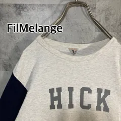 日本製 FilMelange フィルメランジェ ベースボールTシャツ コットン ホワイト＆ネイビー 4のサムネイル