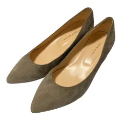 美品 FABIO RUSCONI ファビオルスコーニ ポインテッドトゥパンプス 36 1/2 23.5cm程度 グレー レディース 古着 中古 USED