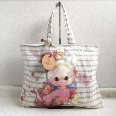 主役級】子うさぎの立体羊毛フェルトハンドバッグ 可愛いと上質さを 