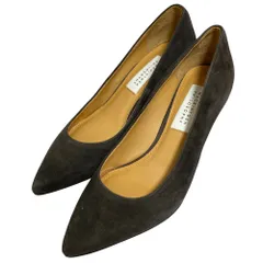 美品 MACKINTOSH PHILOSOPHY マッキントッシュフィロソフィー スエード ポインテッドトゥ パンプス サイズ22cm ダークブラウン レディース 古着 中古 USED