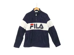 k03250213030　FILA　フィラ　Mサイズ　紺色×白色×赤色　　トップス　スウェットorトレーナー　秋冬