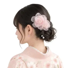 【特価】可愛い ヘアアクセサリー 和風 浴衣アクセサリー 髪飾り（全5色） 発表会 夏祭り 花火大会 卒園式 結婚式 七五三 成人式 髪留め 和装 G5080 レディース フラワー ヘアクリップ 流蘇 パール 花 髪飾り EnjoIt浴衣