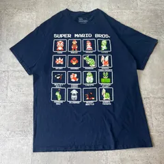 O-202 Super Mario スーパーマリオブラザーズ 00s オフィシャルプリントTシャツ サイズL