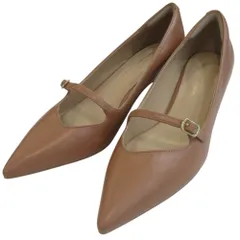 未使用 green label relaxing グリーンレーベルリラクシング ユナイテッドアローズ ポインテッドトゥパンプス 24.5cm ピンクベージュ レディース 古着 中古 USED