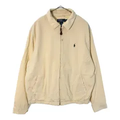 90年代 Polo by Ralph Lauren ポロ ラルフローレン コーデュロイ スイングトップ アイボリー(メンズ L)中古 古着 X4739
