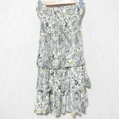 美品 Isabel Marant Etoile イザベルマラン エトワール CENCIA プリント ティアード スカート 78-05-03-05001 34 アイボリー レディース 古着 中古 USEDのサムネイル