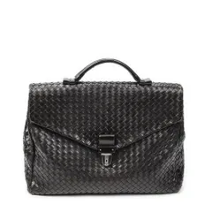 [中古] BOTTEGA VENETA ボッテガヴェネタヴェネタ ブリーフケースダークブラウンイントレチャートレザーA
