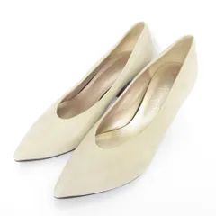 良品 GINZA Kanematsu 銀座かねまつ AQUA BELL スエードパンプス 23.5cm　グレー レディース 古着 中古 USED